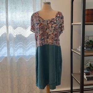 Anthropologie mixed color midi dress